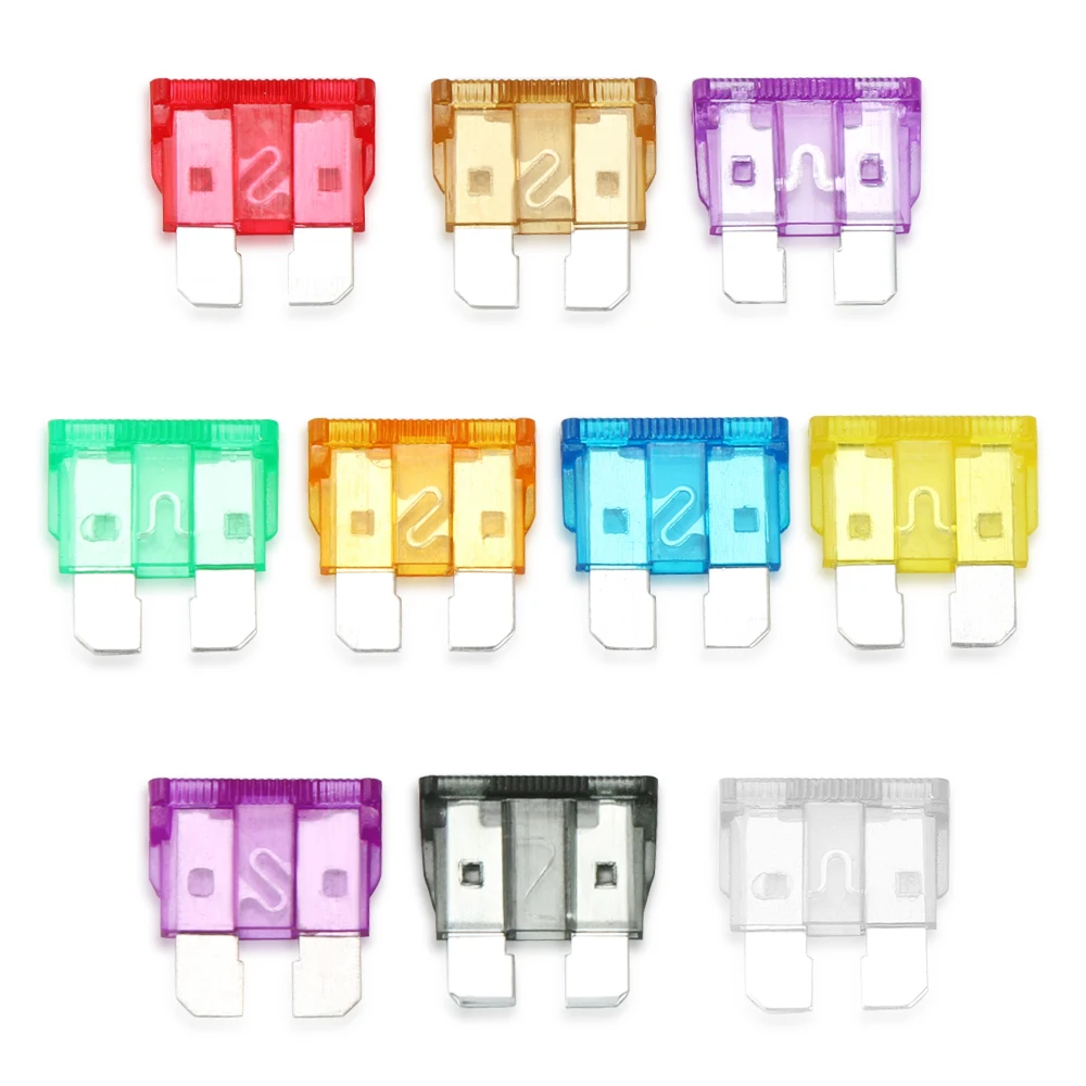 50/100pcs Car Blade Fuse Set Kit For vw gol ford passat b6 fiat stilo jeep compass 2018 peugeot 208 ix35