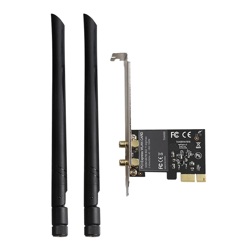 

DIEWU Dual Band 5G 1200Mbps PCIe WIFI wireless lan network card pci express wifi adapter Realtek 8112AE chip