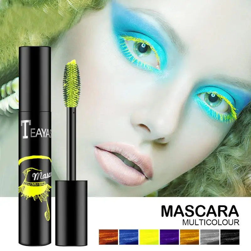 7 farben Wasserdicht Lange-anhaltende Mascara Curling Verlängerung Lash Wimpern Verlängerung Beauty Eye Wimpern Pinsel Frauen Mascara