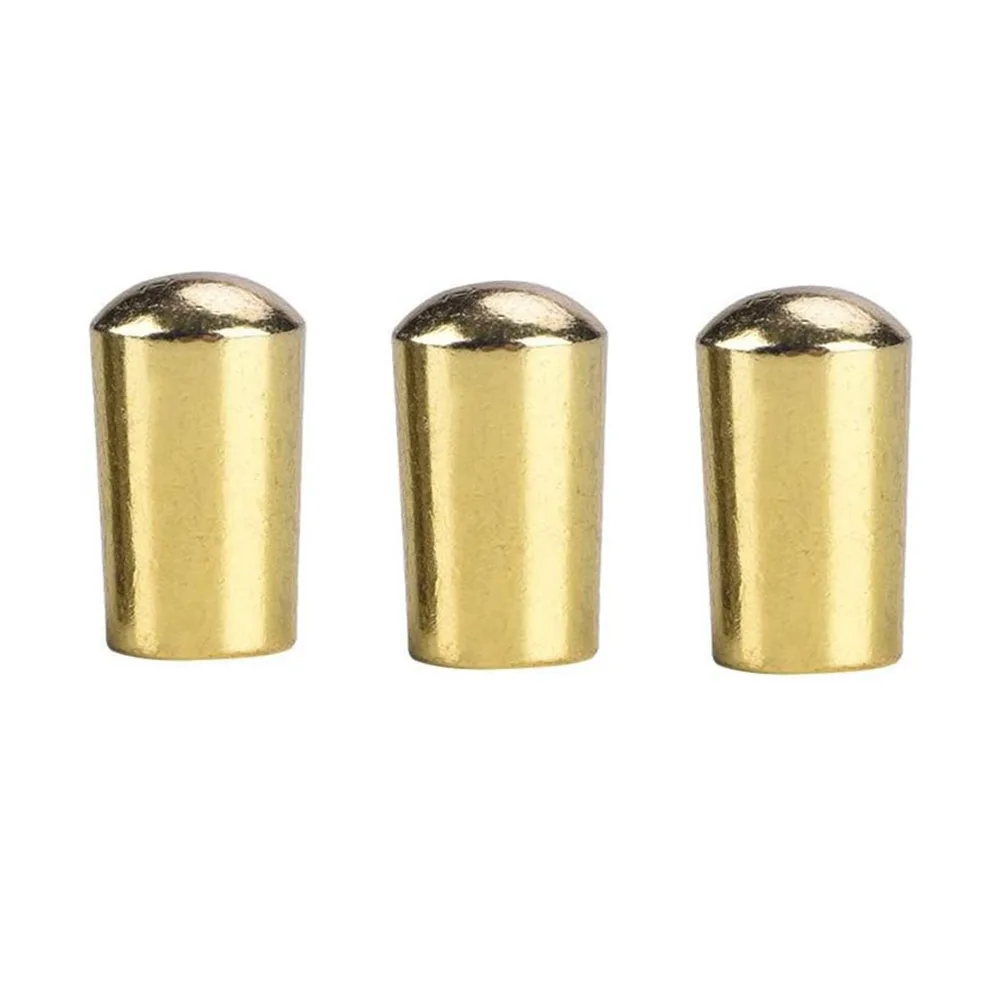 3Pcs Metal Guitar Switch Tip 3.5mm, 3 Way Toggle Switch Knob Tip Cap Copper for LP EPI Electric Guitar