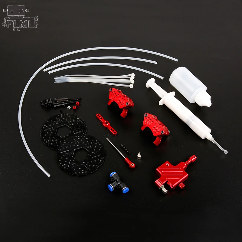 Front Wheel Hydraulic Brake System Set Fit 1/5 HPI ROFUN BAHA ROVAN KM GTB MCD BAJA 5B 5SC Toys Parts