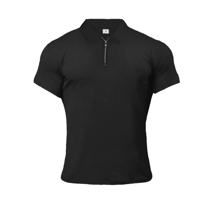 Muscleguys Man Fashion Polo Shirt Casual Fashion Plain Color Short Sleeve High Quality Slim Polo Shirt Men Fitness Polo homme images - 6