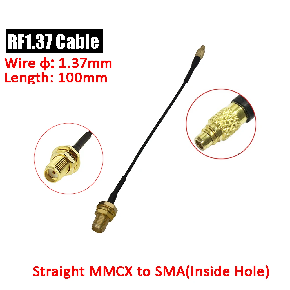 10cm RF1.37 Cable Ipex 1 /MMCX to SMA / RP-SMA Antenna Pigtail Cable for PandaRC TBS VTX RC Models RC Drone FPV Racing