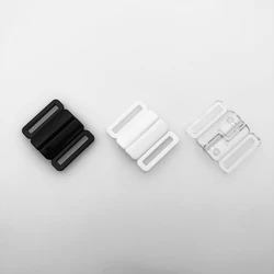 High quality 20mm 60 sets / lot plastic bra buckles front closure swimwear clip bikini clasp 3 color