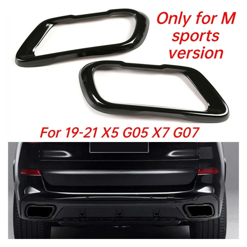 Car Tail Muffler Exhaust Pipe Output Cover for BMW X5 G05 X6 G06 X7 G07 2019-2021 Accessory for M Sports Version