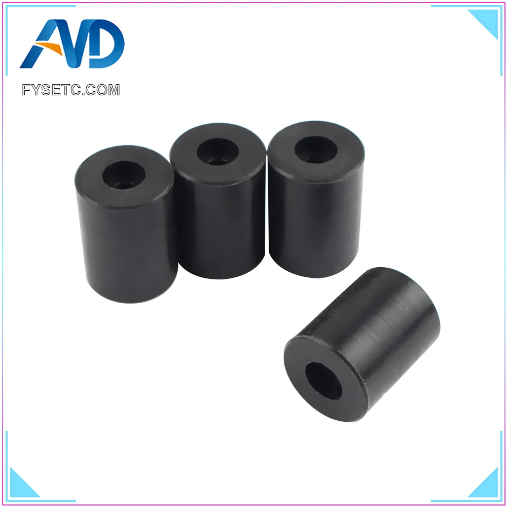 4 pcs Black 3D Printer Heatbed Silicone Leveling Column OD 0.98 in ID 0.16 in for CR10 MAX Bottom Connect