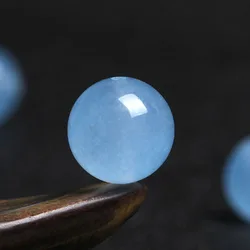 4A Natural Blue Chalcedony Single Bead DIY Beads Jewelry Making