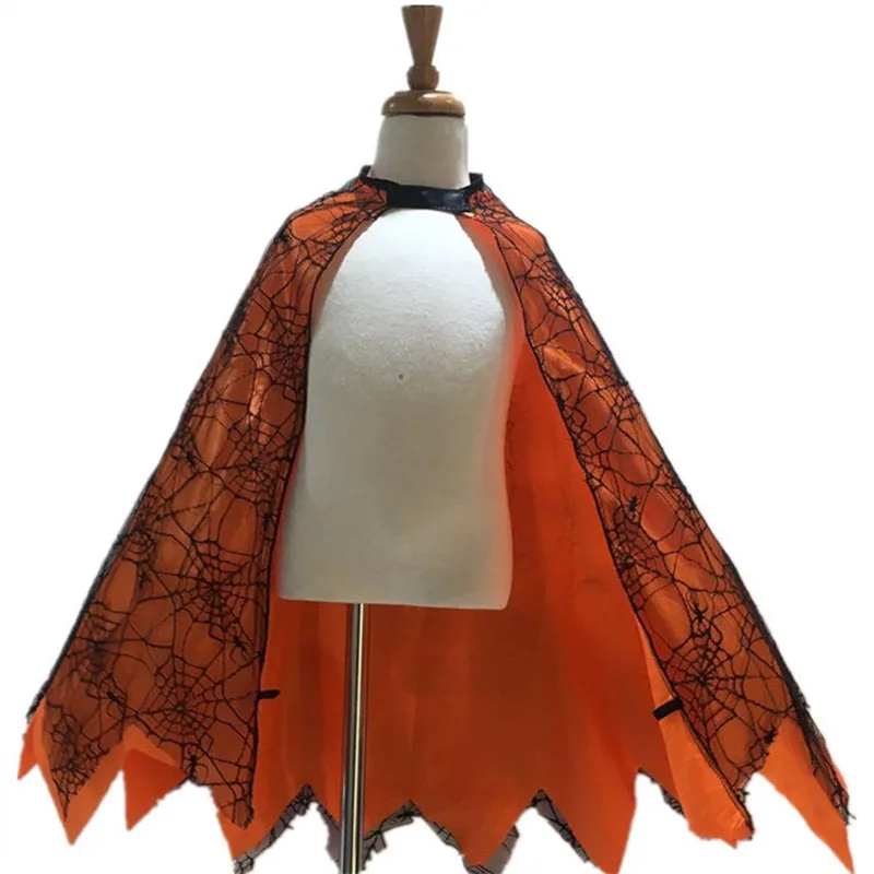 Kids Girls Boys Animal Spider Web Bat Cape Robe   Halloween Cobweb Cloak Costume Cosply Mardi Gras Accessory