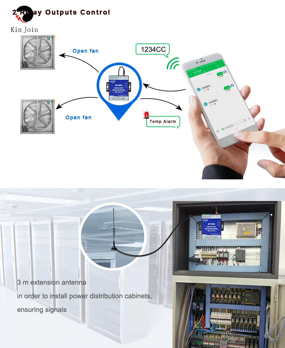 200 users RTU5024 GSM Garage Swing sliding Gate door Opener Relay Switch Remote Access Control Door Opener server controller