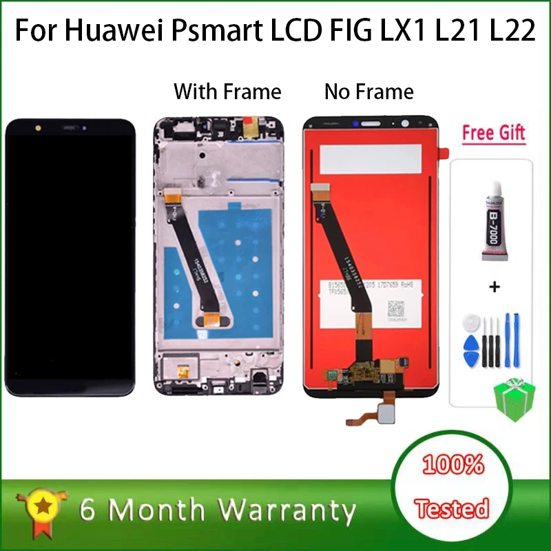 100% Tested Screens For Huawei P Smart LCD Display Touch Digitizer Assembly For Huawei P Smart  LCD With Frame FIG LX1 L21 L22