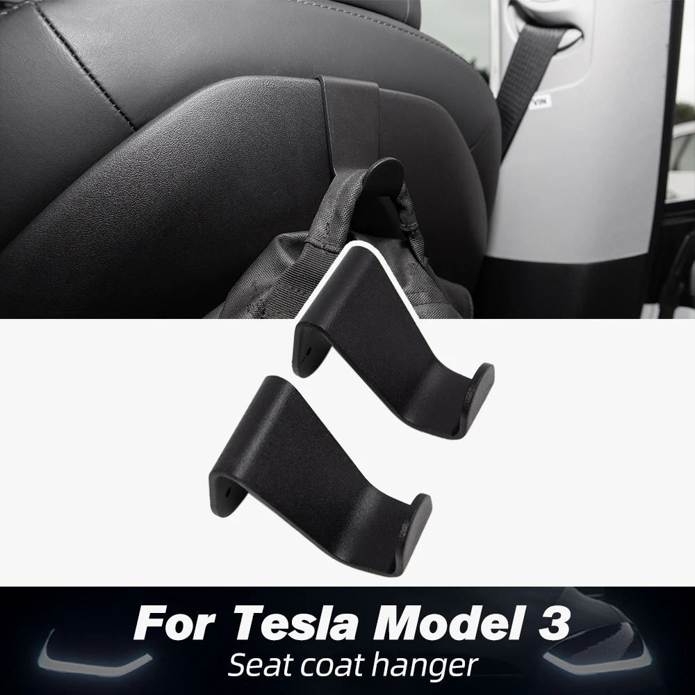 

1Pcs Car Accessories Fit for Tesla Model 3/S/X/Y car Seat Headrest Hook Black Hanger Holder auto accessorie 2017-2021 For tesla