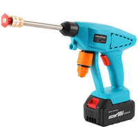 Portable 18  Volt Rechargeable Lithium Battery Powered Cordless High Pressure Car Washer Cleaner washing gun with car charger