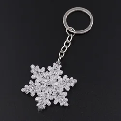 Keychains Jewelry Acrylic Snowflake Pendant Key Chain Fashion Trinket Gifts for Men and Women Car Key Ring Accessories