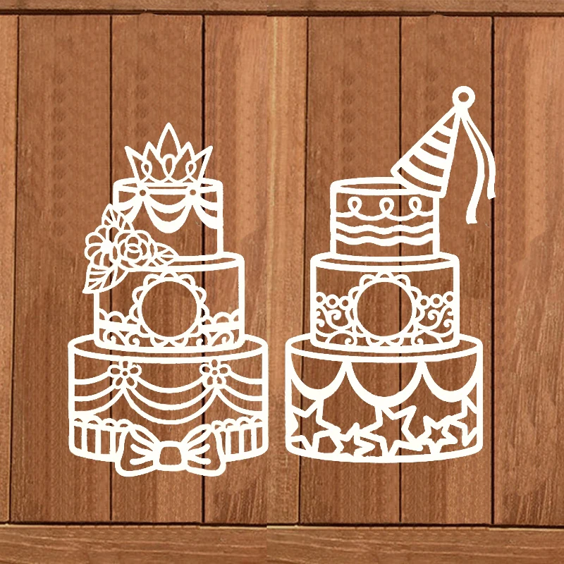 Multi-tiered Birthday Cake  Metal Cutting Dies For DIY Scrapbook Cutting Die Paper Cards Embossed Decorative Craft Die Cut New