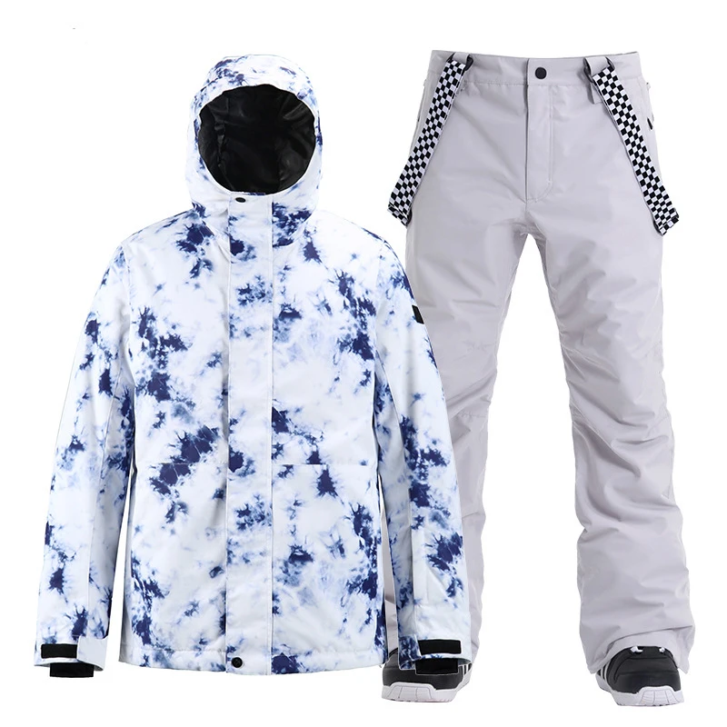 Ski Jacket and Bibs for Men, Snow Pants, Waterproof Costumes, Outdoor Sports Suit, Snowboarding Clothes, Cheap, Winter