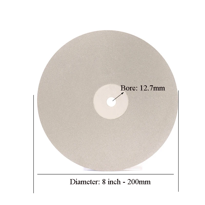 1Pcs 8 ''200Mm Diamant Platte Lap Wiel Slijpen Polish Schijf 46 - 2000 Grit