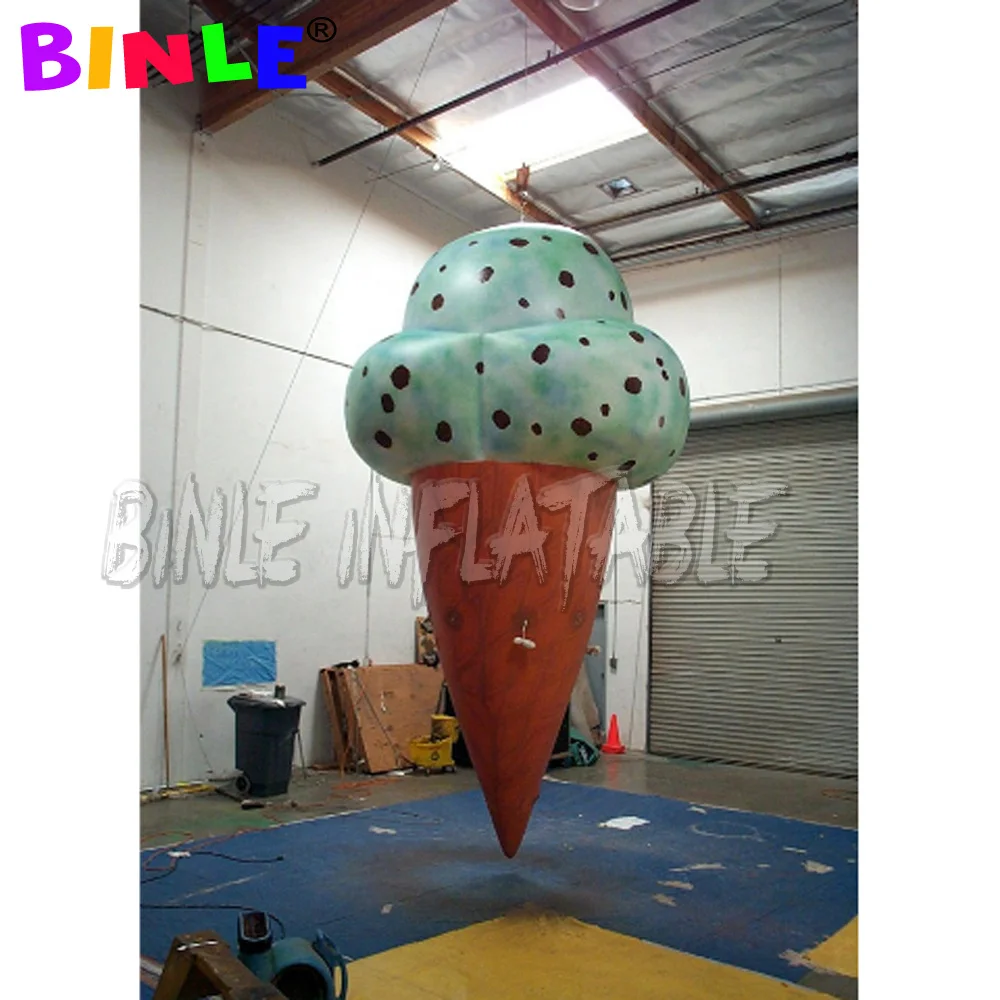 Summer Hot Advertising Inflatable Ice Cream Cone Custom Design Inflatable Roof Decoration Model