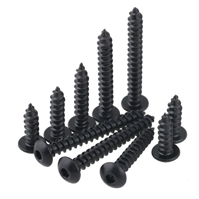 Pan Headhexagon Socket Knop Hoofd Zelftappende Schroeven Ronde Kop Hex Zelftappende Schroef 8.8 Hoge Sterkte 304 Rvs