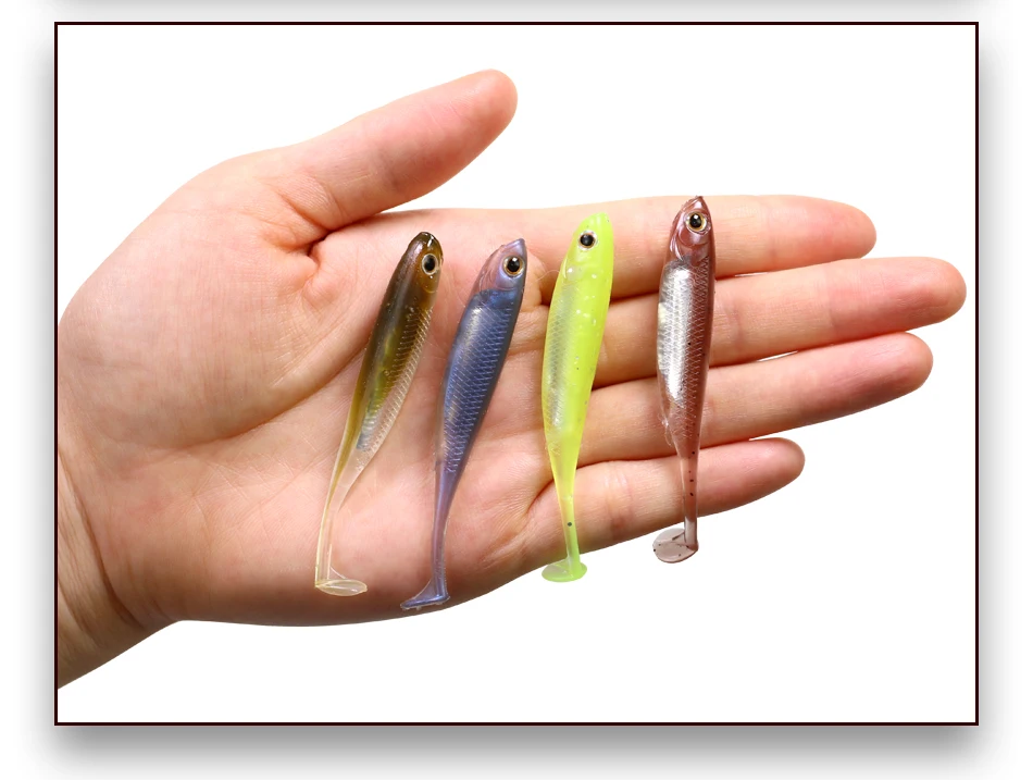 THKFISH 5/6pcs Fishing Soft Lures 7cm 8cm 10cm Paddle Tail Artificial Fishing Baits Freshwater Silicone Soft Lures Swimbait