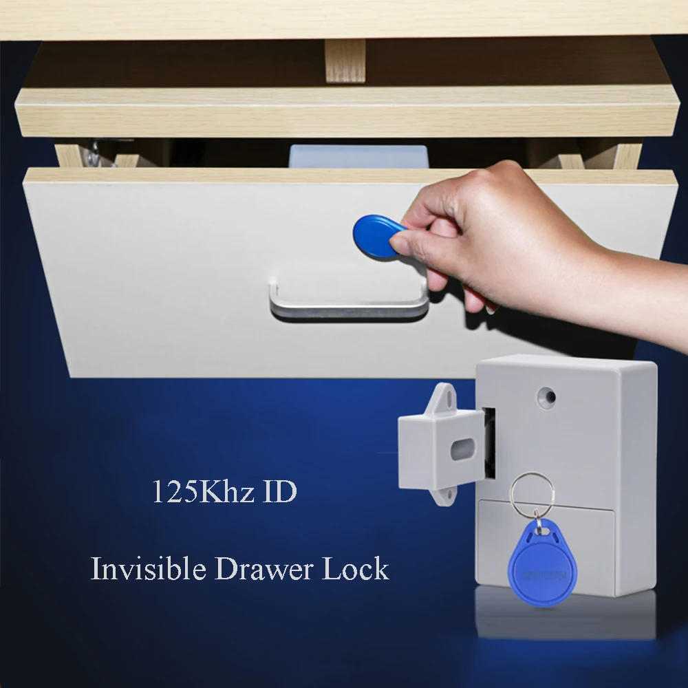 

125Khz ID Card Tag Drawer Lock Safe Mini Invisible Locker Smart Household Intelligent Electric Lock For Cabinet Closet Wardrobe