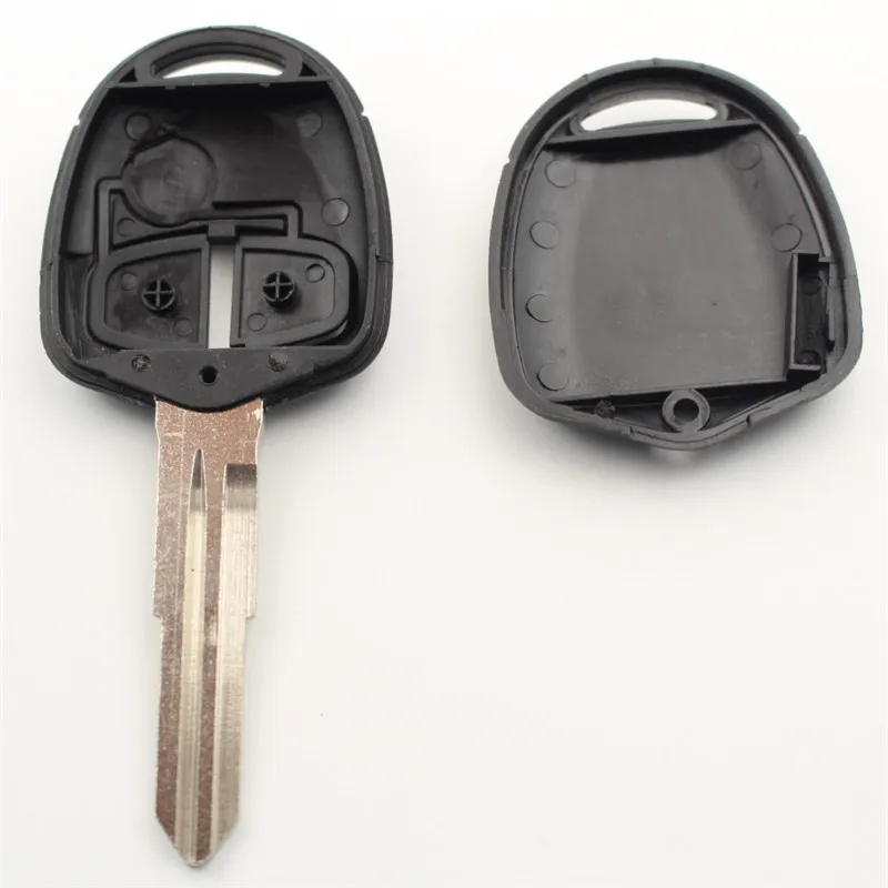 XIEAILI-2Button Transponder Shell Chave Remoto, Caso de Substituição, Ajuste para Mitsubishi, Grandis, Outlander, Lancer, Lâmina Esquerda, K268, 10Pcs