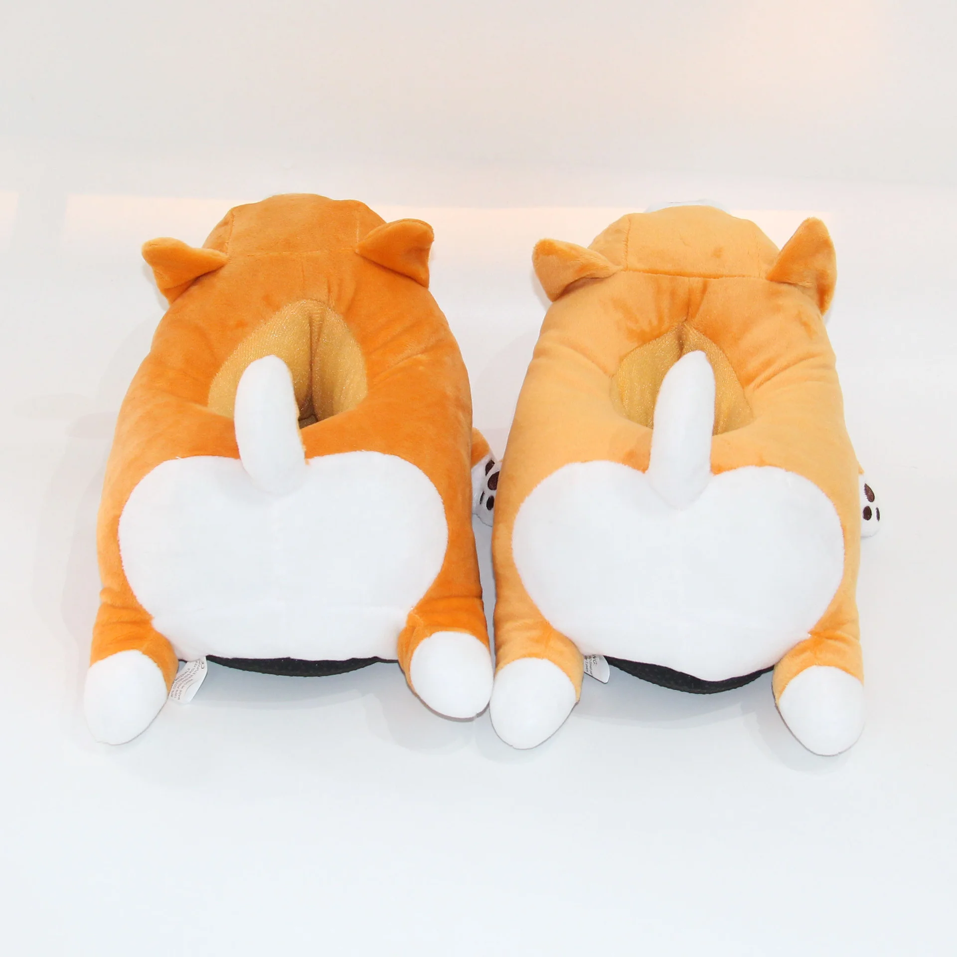 Chinelos de cão preguiçosos macios bonitos Shiba Inu, Sapatos de algodão de pelúcia animal, Chinelo engraçado, 2021
