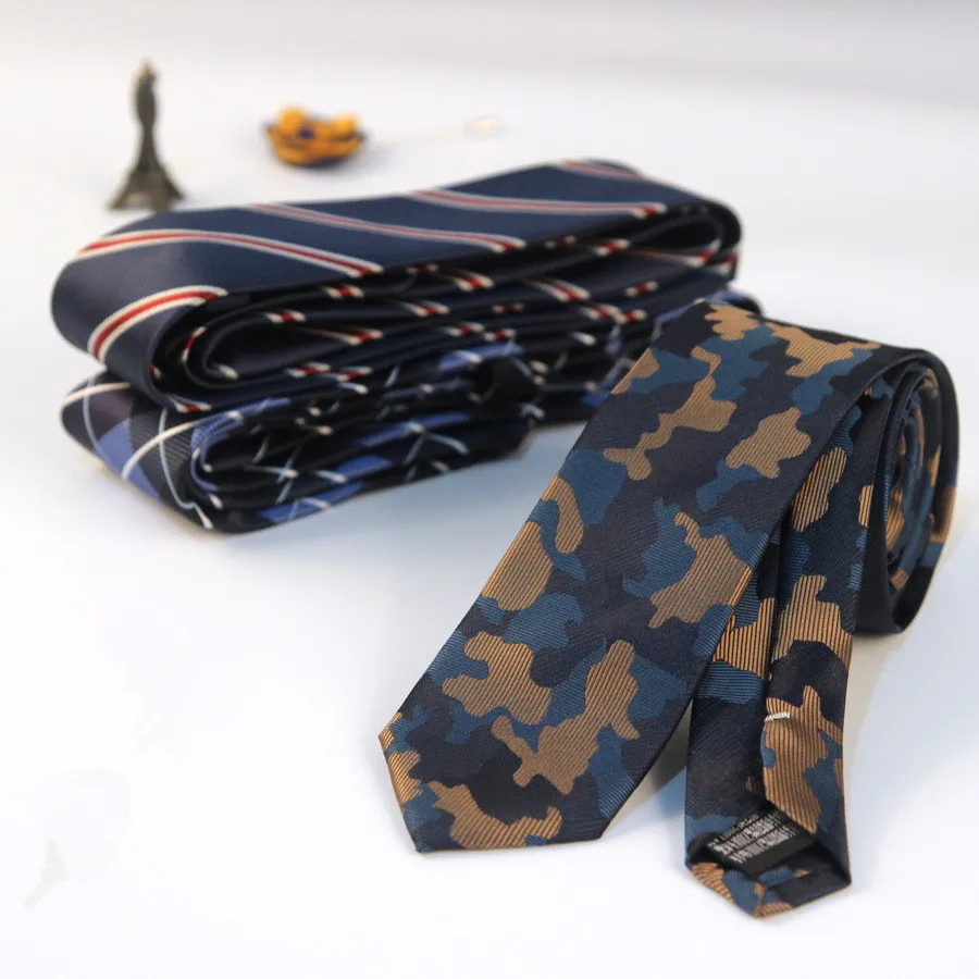 Super Soft Imitation Silk Polyester Necktie for Men Business Meeting Gravatas Men's Formal 6cm Slim Fashion Paisley Printing Tie