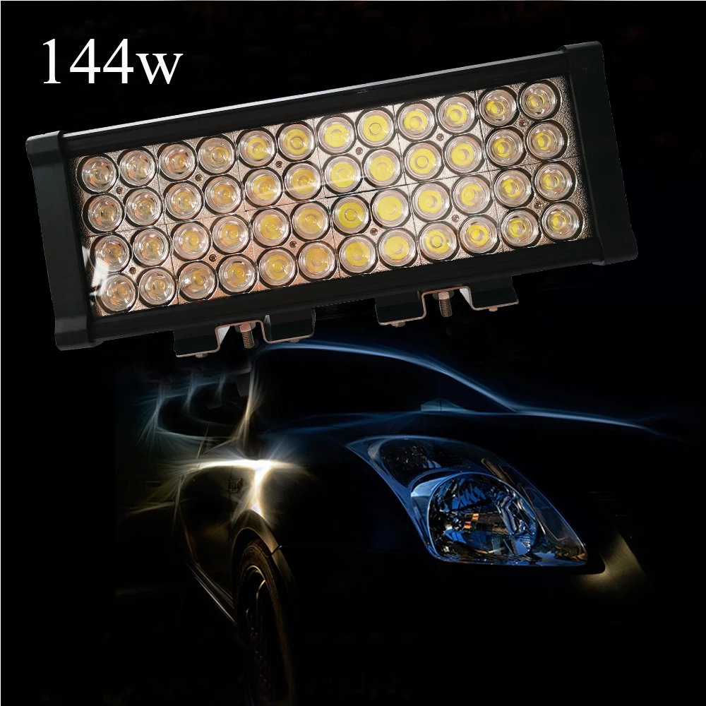 

144W OFF ROAD LED WORK LIGHT BAR 4ROWS CAR SUV TRUCK 4X4 MOTORCYCLE WAGON 12V 24V AUXILIARY TRAILER INDICATOR