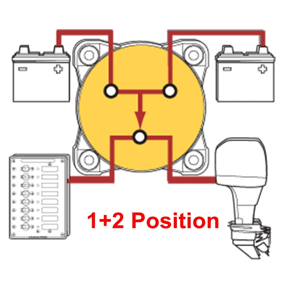 2 3 4 Position Battery Mass Switch Cut Single Dual  M-Series Marine Boat 12-48V 100-300A Heavy Duty Isolator Disconnect Rotary