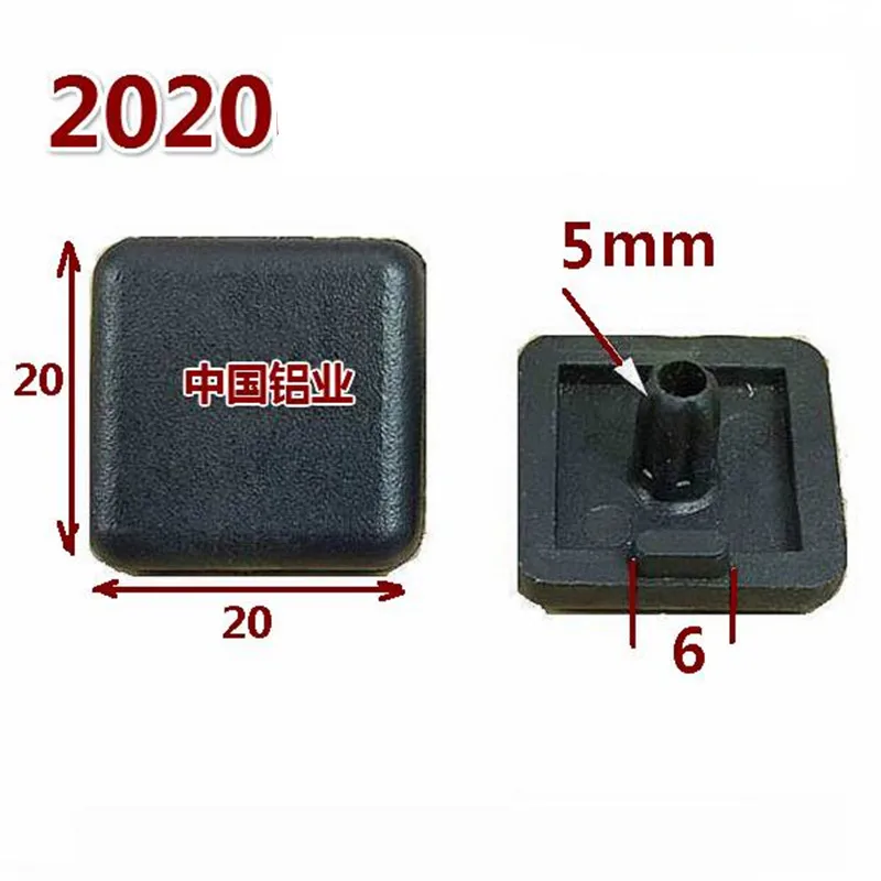 Perfil de aluminio estándar europeo, tapa final de placa, cabezal de enchufe de plástico de nailon, 4 unidades, 2020, 3030, 4040, 4545, 5050, 6060,