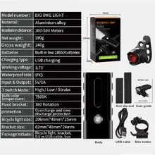 LED Bike Light 10000mAh T6 L2 Flashlight USB #6