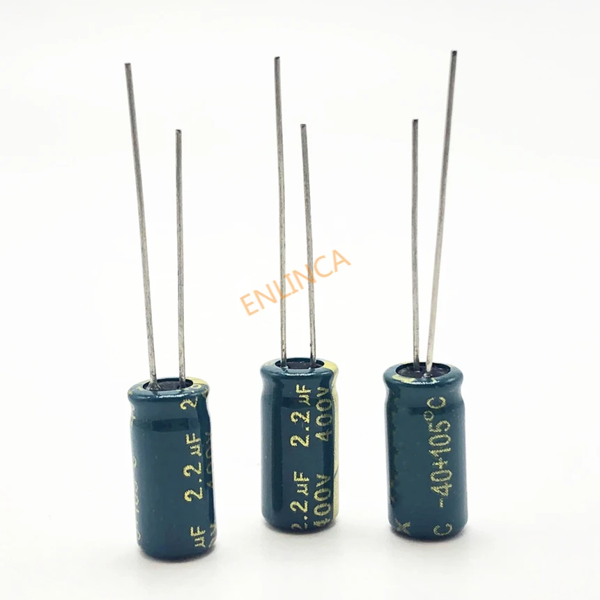 30pcs/lot 400V 2.2UF  6*12 20% RADIAL aluminum electrolytic capacitor 2200NF 20%