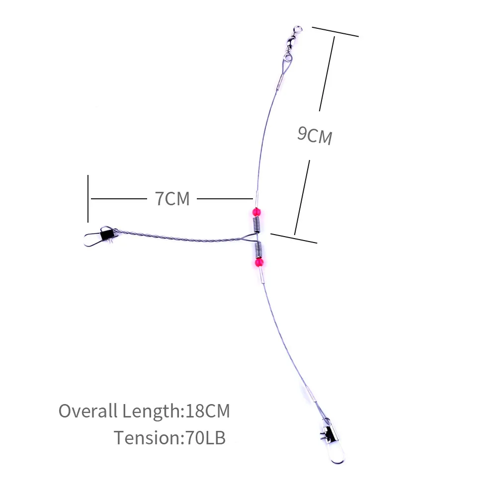 WDAIREN-anzuelos de pesca antibobinado de 1-5 cuerdas giratorias, aparejos de acero, anzuelos conductores de alambre, anzuelos de acero de alta