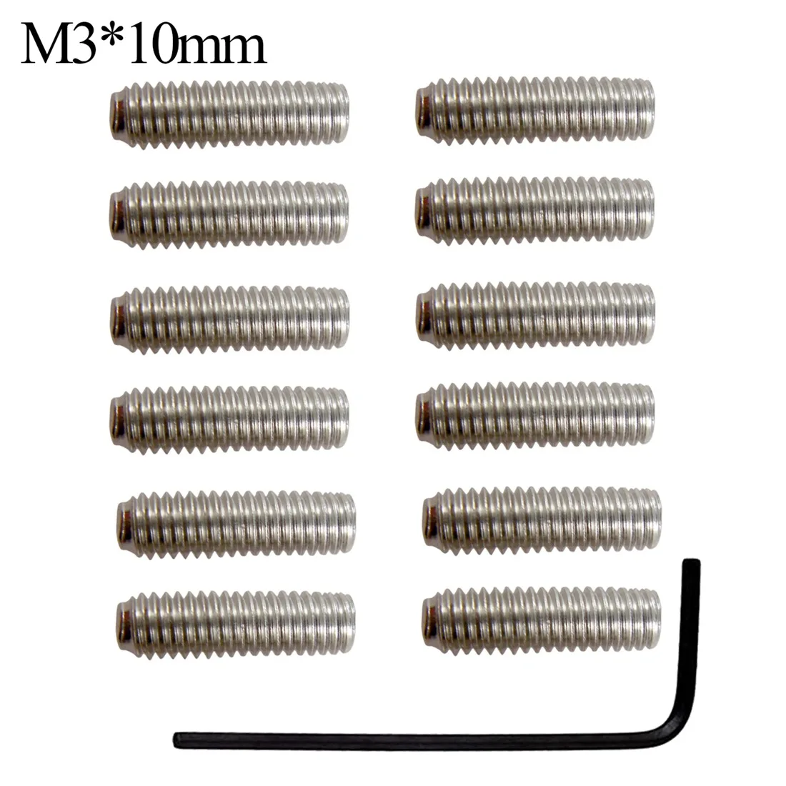 12 pcs M3*10mm Fender Bridge Saddle Screws Electric Bass Guitar Bridge Saddles Hexagon Screws for Tremolo Bridge Dropshipping