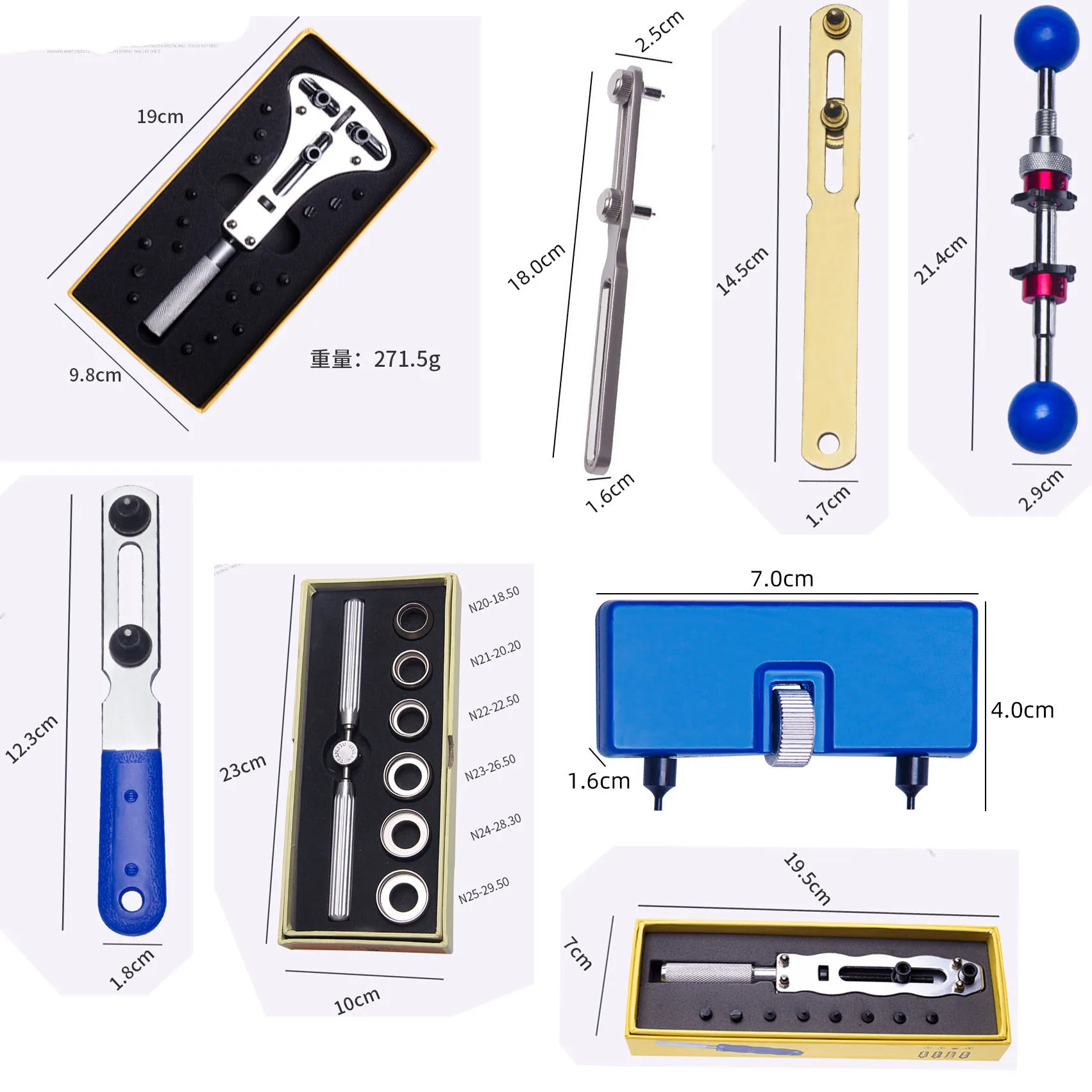 Solid Steel Watchmaker Repair Adjust Tool Watch Back Cover Opener 2 3 Claws Screw Watch Case Remover Open Wrench Tools  Kit Set