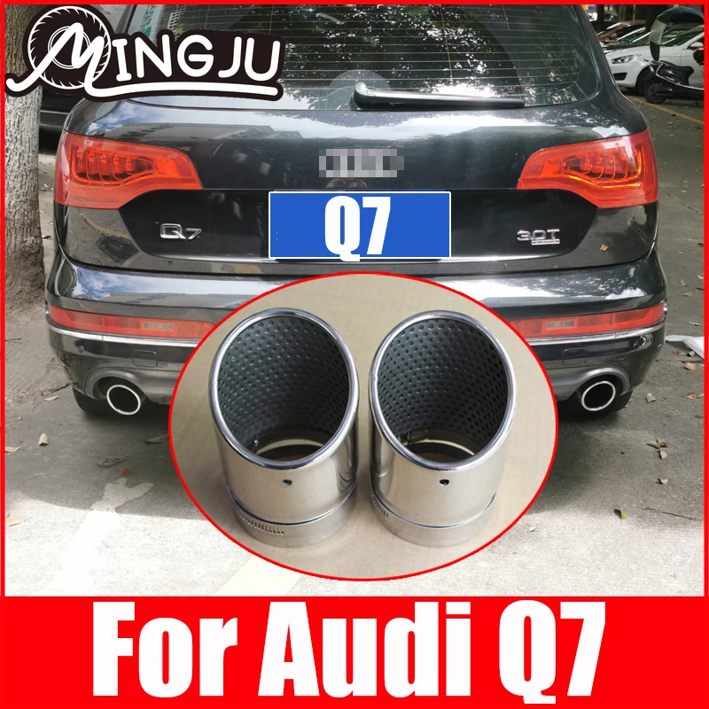 

2pcs Stainless Steel Car Exhaust Tip Muffler Tips for Audi Q7 4LB 2009 2010 2011 2012 2013 2014 2015 3.0T 3.6T TDI Accessories