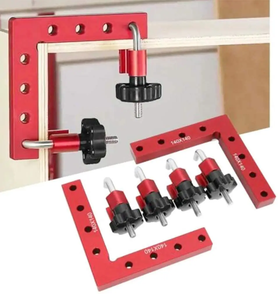 140x140mm Precision Clamping Squares 90 Degrees L-Shaped Auxiliary Fixture Fixture Splicing Board Fixed clip Woodworking Tool