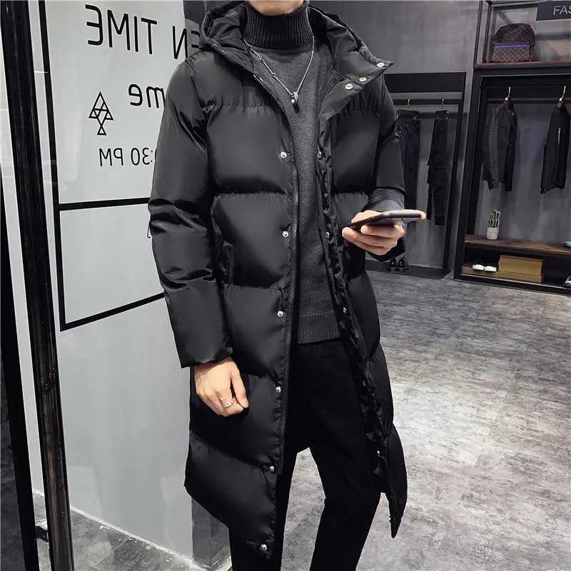 Men Winter Parka Hooded Casual Long Down Cotton Jackets Coat High Quality Men Winter Thicker Warm Coats Jackets Plus Size M-5XL