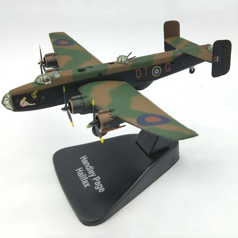 

1/144 scale WWII UK Royal air force Halifax Bomber Handley Page Halifax fighter Army airplane air craft Alloy model Toys