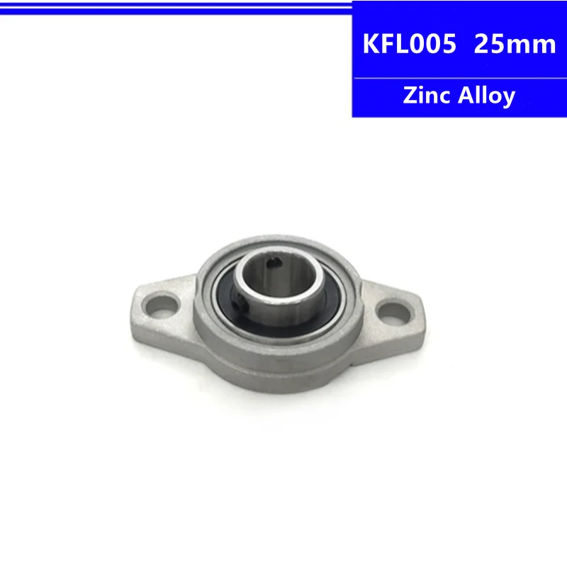 

100pcs KFL005 Zinc Alloy Bore Diameter 25mm Ball Bearing Pillow Block Flange Mounted Support Shaft Spherical Roller Units