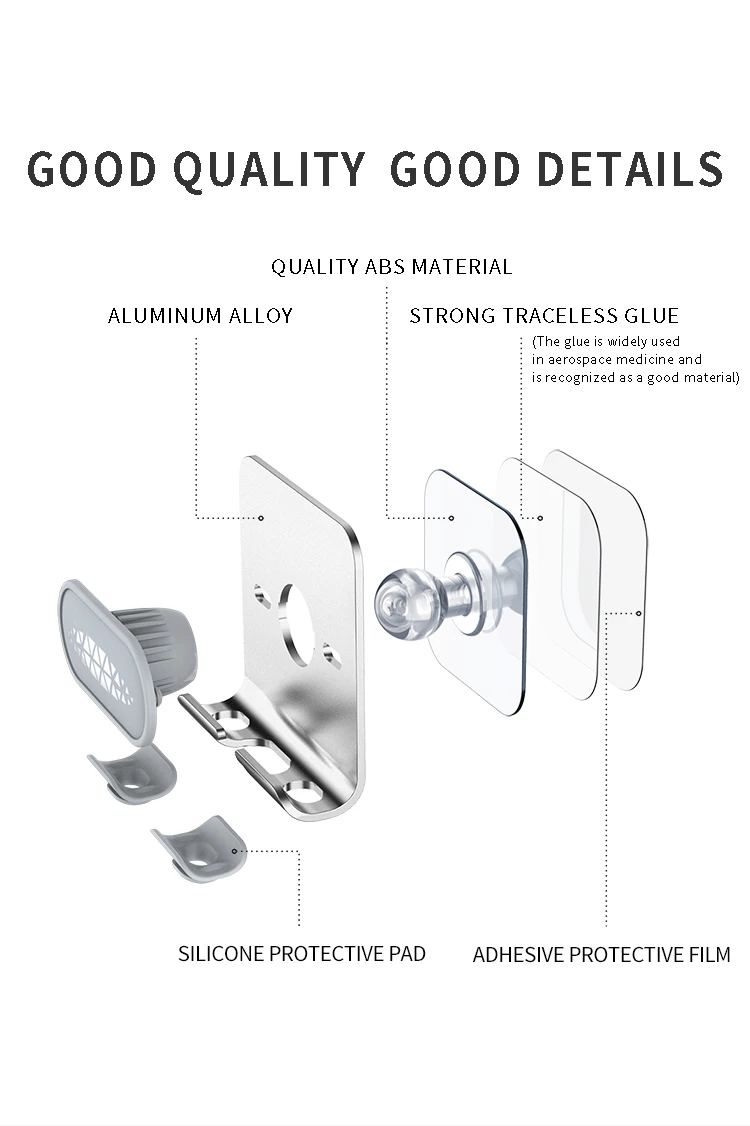 Mobile Phone Holder Stand Universal Tablet Bracket For iPhone Samsung Xiaomi Wall Mount Holder For Bathroom Toilet Bedside Wall