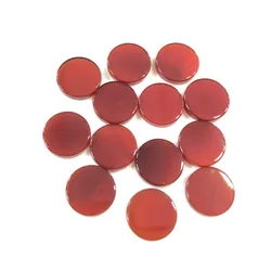 10pcs/Lot Genuine Red Agate Round disc CAB 10mm Flat Gemstones Beads Natural Stones Loose Beads Wholesale For Jewelry Making