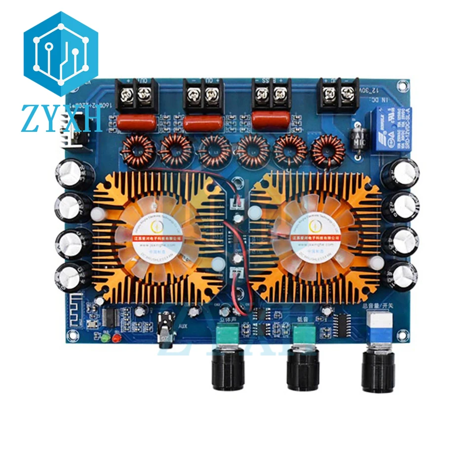 

Original XH-A128 TDA7498ETR Bluetooth 5.0 Digital Power Amplifier Board 160W*2+220W Subwoofer Stereo Audio AMP Home Theater