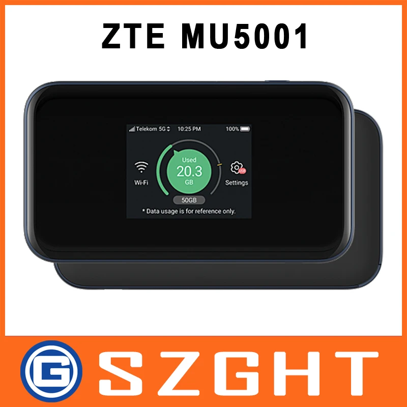 NEW ZTE MU5001 5g WiFi6 router Mobile Hotspot Sub6 5G Networks Gigabit speed 2.4 Inch touch screen 4500mAh Battery