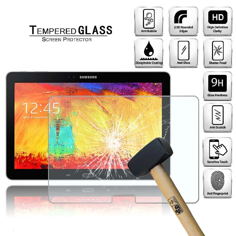 Tablet Tempered Glass Screen Protector Cover for Samsung Galaxy Note 10.1 P600 (2014 Edition)  HD Eye Protection Tempered Film