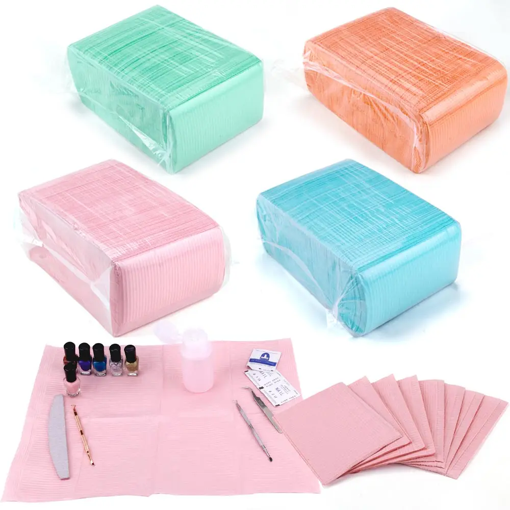 

5/125Pcs Nail Art Table Mat Disposable Foldable Clean Pad Beauty Nail Care Polish Waterproof Tablecloth Manicure Tool Lint Paper