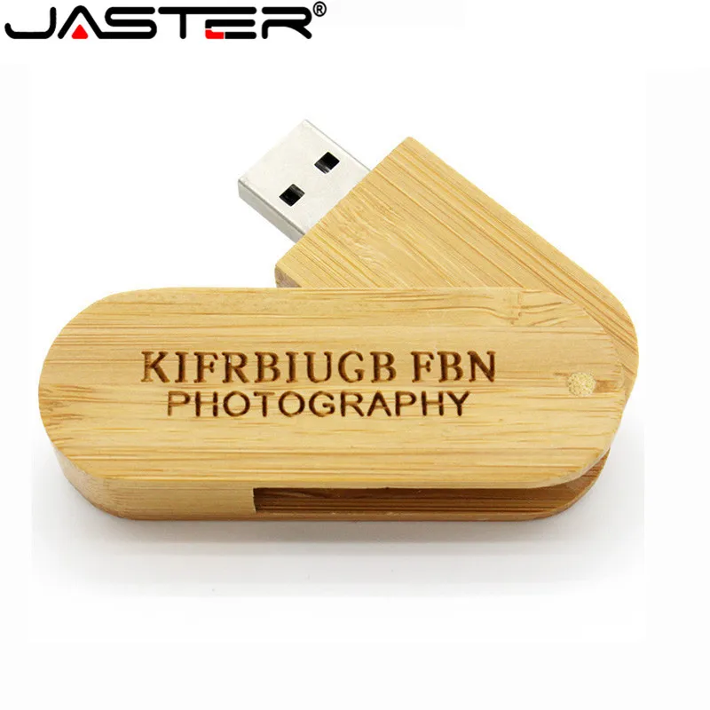 JASTER wooden portable Wood USB Flash Drive pen drive 4GB 16G 32GB 64GB Memory stick U stick wedding gifts free custom logo