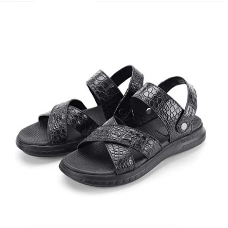 SL  Crocodile leather men sandals and slipper