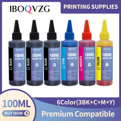 IBOQVZG 4 color 100ML Refill Dye Ink Kit For HP 121 122 123 301 302 305 650 178 364 655 XL Ink Cartridge Deskjet 1000 1010 1011