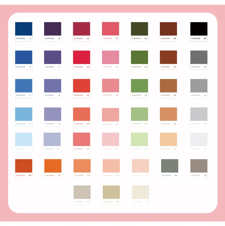 45pcs Pantone Stickers Set 44mm Mini Color Card Sticker Label Tag Decoration Seal Journal Diary Book School Student Gift A6398